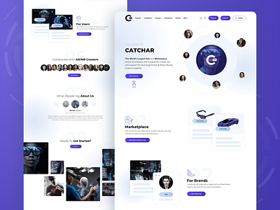 Catchar Home Landing Page augmented augmented reality design digital home homepage landing landing page minimal minimalism ui ui design ux ux design web webdesign