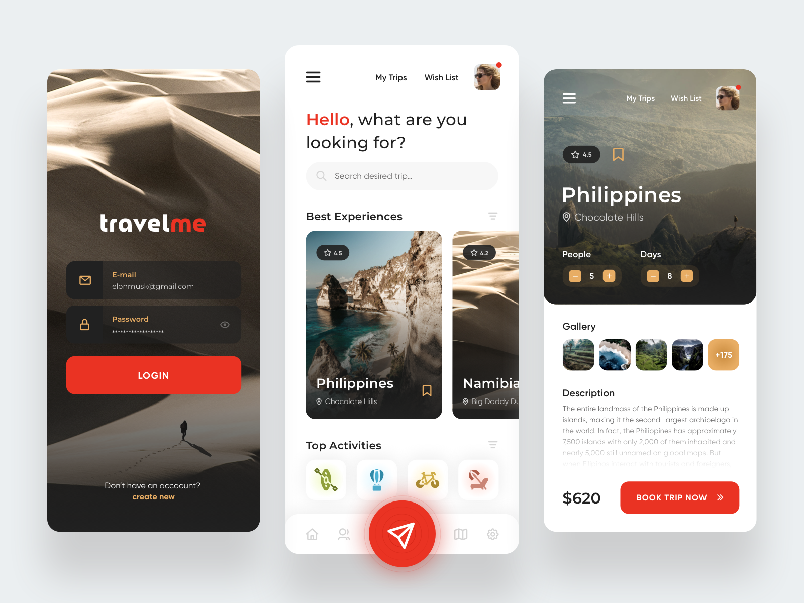 Travel Service - Mobile App by Sergey Lagodzinsky on Dribbble