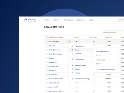 Contextual Menu in List clean design design enterprise ux saas ui ux