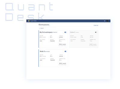 Quant Desk by ChainSlayer clean design design enterprise ux saas typography ui web