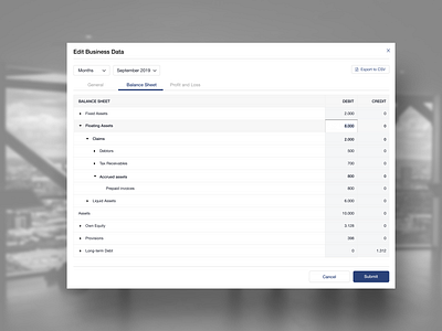 Business Data design ui ux