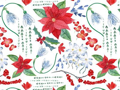 Winter Florals Hero Pattern