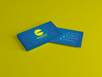 ELEGANT BUSINESS CARD art artistic blue yellow brand identity branding business card business card design clean corporate business card creative graphic designer identity card modern print material print ready sample simple stationary stationary design unique