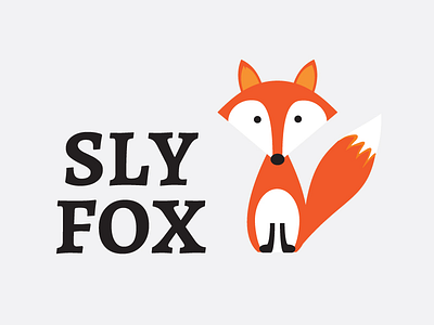 Branding idea for a sly fox. branding fox illustration logo orange
