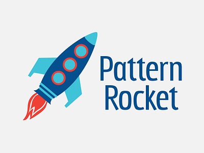 Rocket Logo blue branding illustration logo pattern rocket