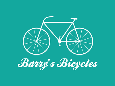 Bicycle logo practice bicycle branding illustration logo turquoise