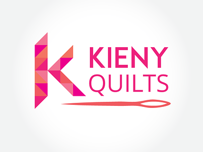 Kieny Quilts Logo branding design font illustration illustrator logo logo design typography
