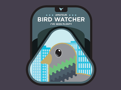 Birdwatching badge illustration vector