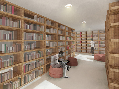 Library Render design interior design ps render