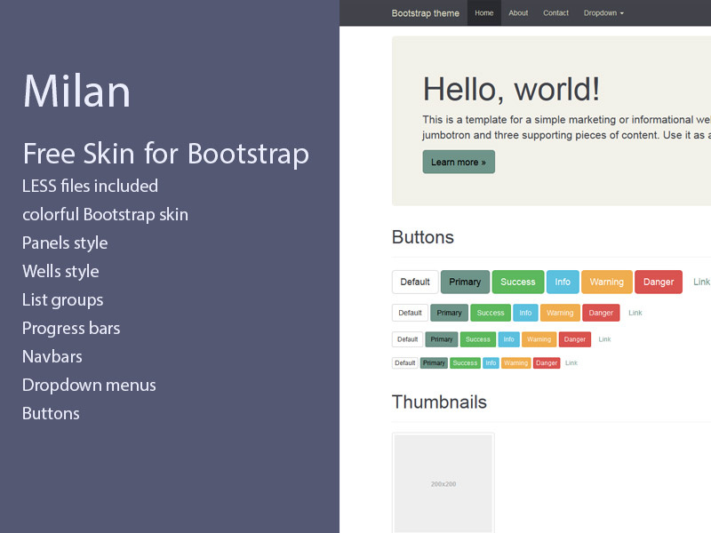 Free Bootstrap Skin free bootstrp skin freebie artistic graphics color hi-res unique creative backgrounds colorful