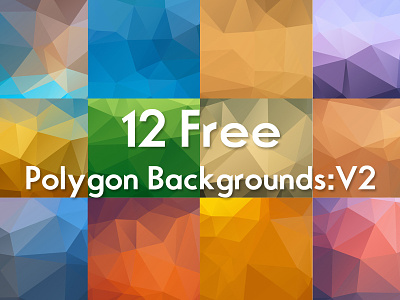 Free Polygon Backgrounds :V2 artistic backgrounds color colorful creative free freebie geometric graphics hi-res triangles unique