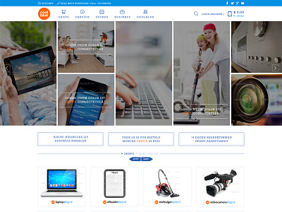 FREE Homepage Redesign of the CoolBlue clean coolblue ecomerce free freebie homepage redesign user interface web design