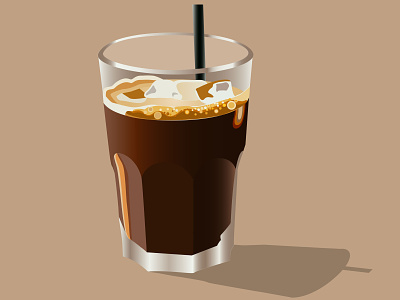 Vector Iced Coffee beverages coffee cold beverages cold brew cold drink design iced coffee illustration vector