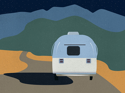 Van camp camper design illustration outdoors retro van roadtrip travel van vector