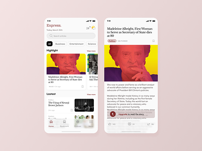 News Mobile App design mobile ui