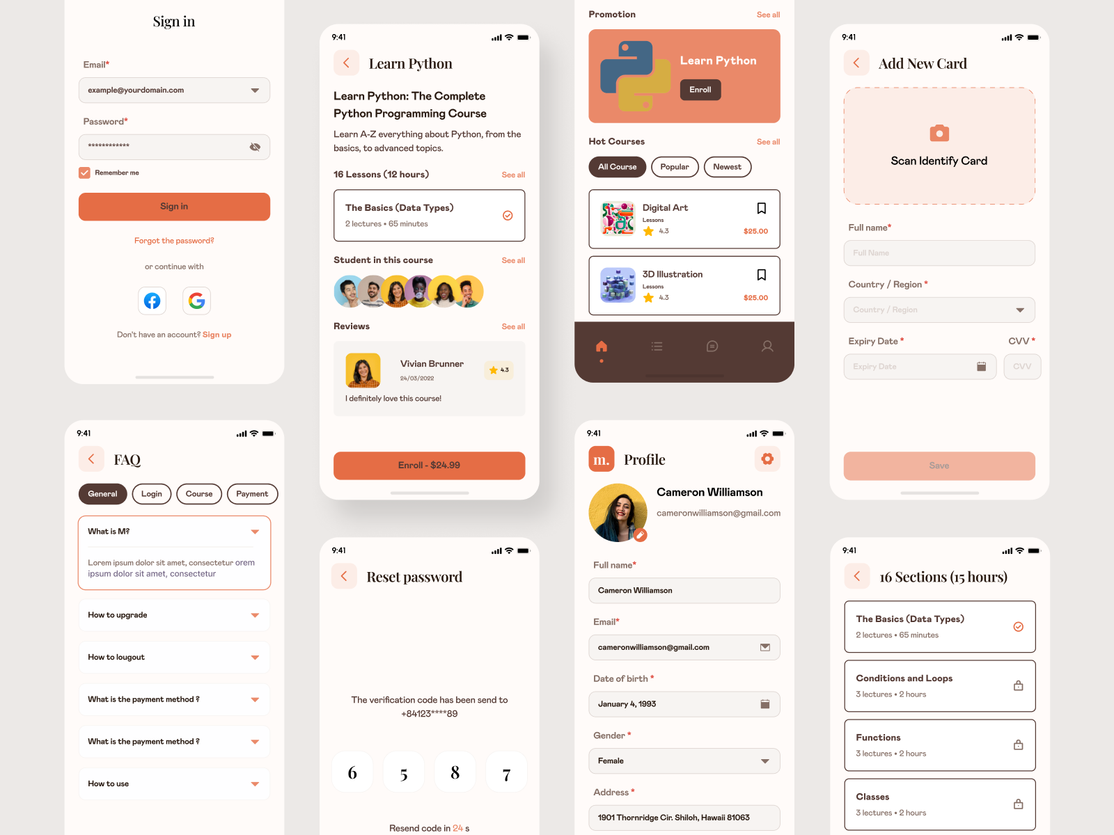 E-learning Mobile App by Pham Anh Minh on Dribbble