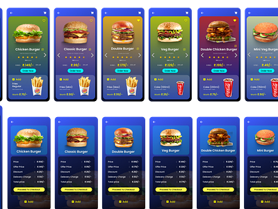 Burger App UI Design 3d animation app design branding burger burger king design figma figmadesign graphic design illustration logo ui web design