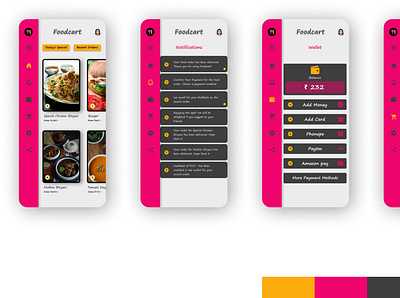 Foodcart, Custom App UI design. 3d app design delivery app design figma figmadesign food food app graphic design illustration logo ui web design