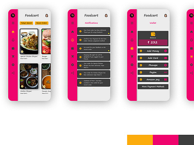 Foodcart, Custom App UI design.