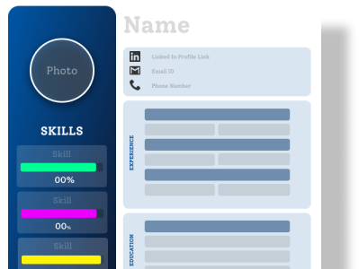 UI/UX design resume design tempelate.