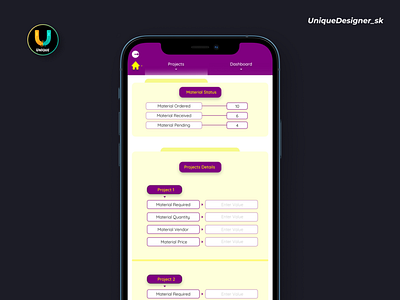 Builder app UI design