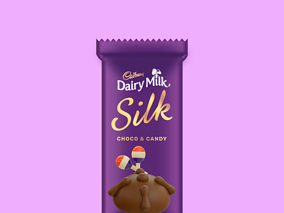 Dairy Milk Chocolate 3D design