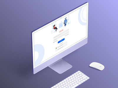 Login page design for desktop 3d app design design desktop figma figmadesign graphic design illustration laptop login page logo screen design ui web design