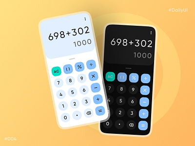 Calculator App - Daily UI Challenge - Day 4 3d animation app app design branding calculator calculator app design figma figmadesign graphic design logo motion graphics ui