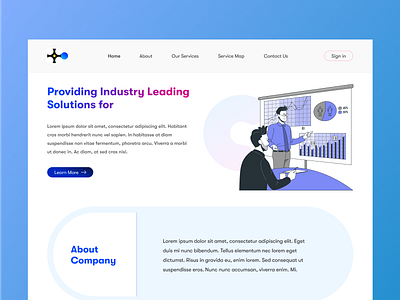 Company Website Homepage Design in Figma design figma figmadesign homepage landing page ui uiux web design website