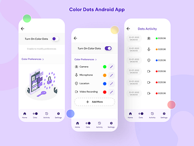 Color Dots Android App UI Design