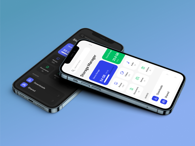 Storage Manager App Concept UI design by V Sai Krishna on Dribbble