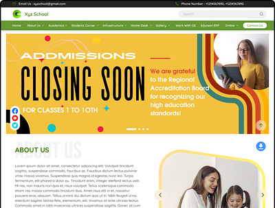 School Website UI design design figma figmadesign school website ui ux web web design website