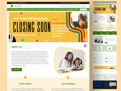 School Website UI design branding design figma figmadesign school website ui user interface ux web design website