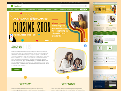 School Website UI design