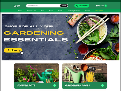 Online Plants Website UI design