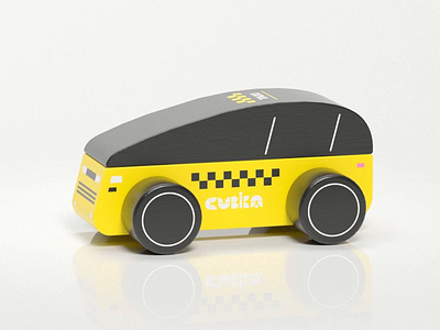 Taxi car taxi toy wooden