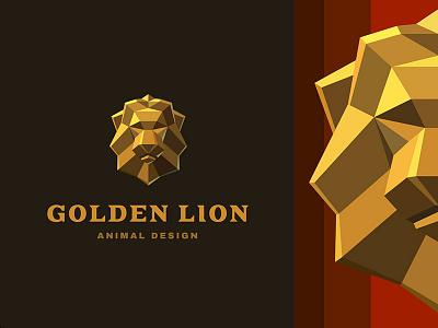 Lion lion logo poly