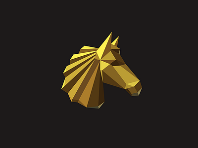 Horse horse logo poly