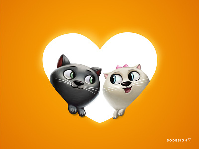 Cats cat heart love valentine