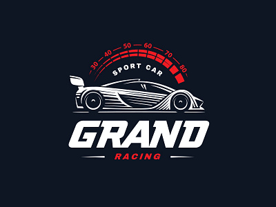 Sport car auto car club drive logo racing sport