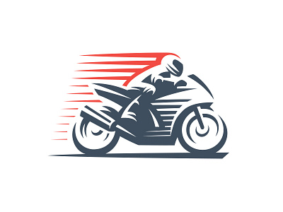 Moto bike line logo moto motorcycle racing speed sport style