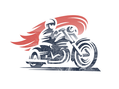 Moto classic fire line logo moto motorcycle style
