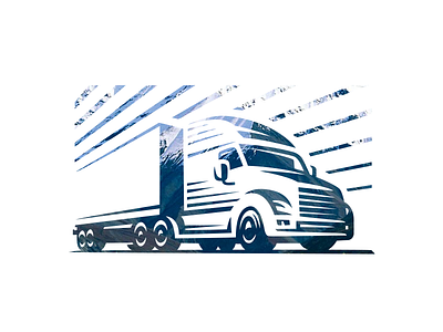 Truck car illustration logo truck