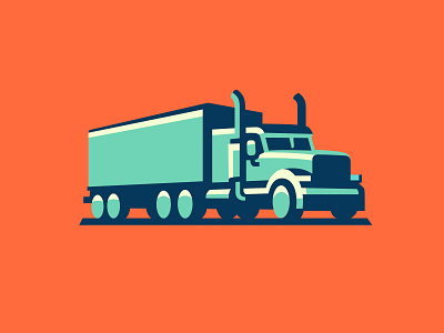 Truck car illustration logo truck