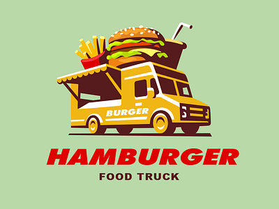 Food truck - Burger burger car food free illustration logo potato truck