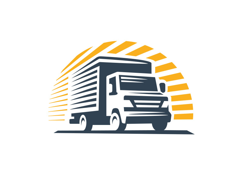 truck logo design clipart