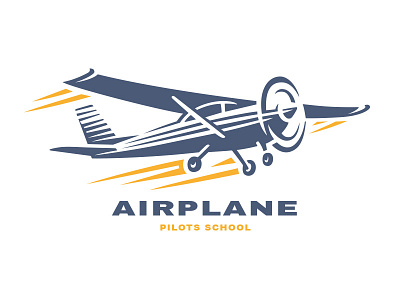Airplane airplane illustration logo pilot
