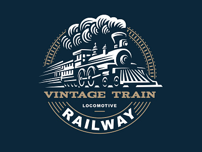Locomotive illustration locomotive logo train