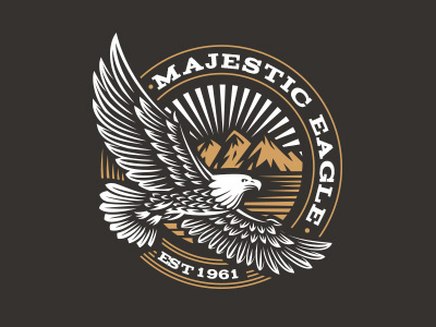 Eagle american bird eagle emblem logo