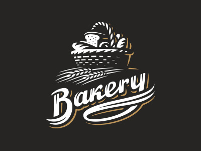 Bakery bakery basket bread food logo wheat